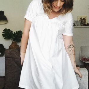 White ASOS T Shirt Dress